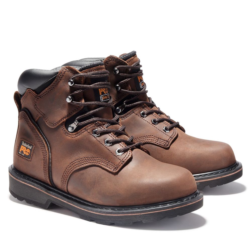 Botas de Trabajo Timberland Hombre Pro® Pit Boss 6\" Soft Toe Marrones - Chile DEX-658749